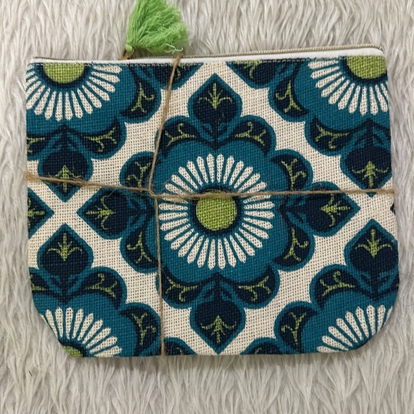 Two’s company Santa Maria Del Mar set of 2 jute pouches make up bags new - Picture 4 of 4